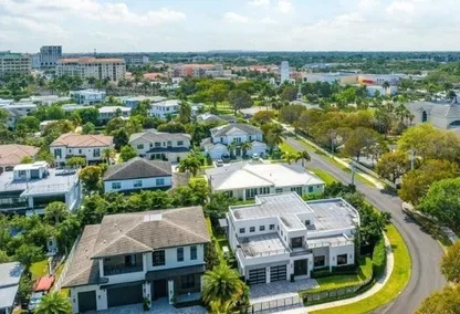An aerial view of Boca Villas Homes